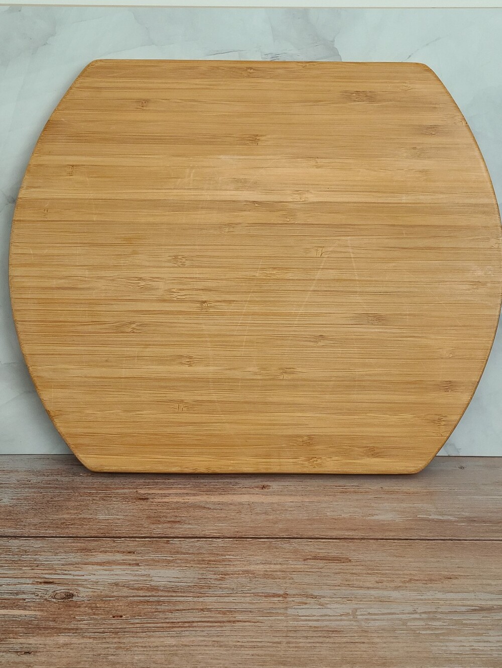 Pampered Chef Bamboo Reversible Cheese Board - Natural